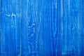 The old blue wood texture with natural patterns. Backgrounds concept - old wooden fence painted in blue background Royalty Free Stock Photo