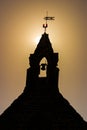 Silhouette of old church bell tower at sunset in Bulla Victoria Royalty Free Stock Photo