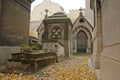 Old bluestone graves in Montmartre cemetery, Paris, France, Royalty Free Stock Photo