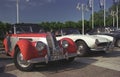 Old retro vintage ancient rare veteran luxury car BMW 328 convertible front view Royalty Free Stock Photo