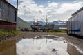 Old boat ashore in Siglufjordur Royalty Free Stock Photo