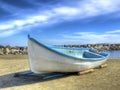 Old boat on beach Royalty Free Stock Photo