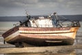 Old boat on the beach in Inhambane Royalty Free Stock Photo
