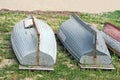 Old boat at beach lifeguard station Royalty Free Stock Photo