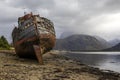 Old Boat of Caol and Ben Nevis in Scotland, UK Royalty Free Stock Photo