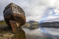 Old Boat of Caol and Ben Nevis in Scotland, UK Royalty Free Stock Photo