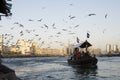 Old boat crossing the dubai creek