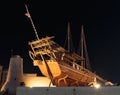 Old boat on display near fahidi fort at Dubai Royalty Free Stock Photo