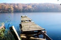 old boat dock at the lake Royalty Free Stock Photo