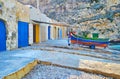 The old boat houses of San Lawrenz, Gozo, Malta Royalty Free Stock Photo