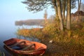 Old boat .Place for relaxation,summerhouses near lake in Lithuania.