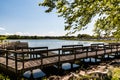 Old Boat Rental Dock at Mount Trashmore in Virginia Beach Royalty Free Stock Photo