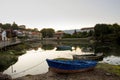 Old boat on the River Minho, Porrino, Spain Royalty Free Stock Photo