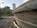 Old boat in Samos island Royalty Free Stock Photo
