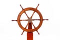 Old boat steering wheel Royalty Free Stock Photo