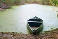 Old boat swamp sunset Ukraine Royalty Free Stock Photo