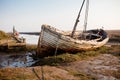 Old boat at Thornham old harbour, Norfolk, England Royalty Free Stock Photo