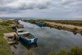 Old boats in the delta of the river Ebro Royalty Free Stock Photo