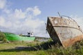 Old boats on the sea coast Royalty Free Stock Photo