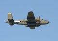 Old bomber in flight Royalty Free Stock Photo