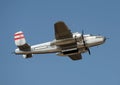 Old bomber in flight Royalty Free Stock Photo