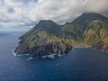 Saba island aerial view, Saba, Caribbean Netherlands Royalty Free Stock Photo