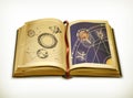 Old book, astrology vector icon
