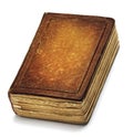 Old Book Cover, Brown Vintage Leather Books Front Texture Royalty Free Stock Photo