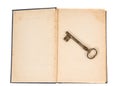 Old book and key Royalty Free Stock Photo