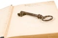 Old book and key Royalty Free Stock Photo