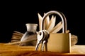 Old book and keylock Royalty Free Stock Photo