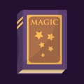 Old book with magic stars text fairytale vintage mystery fantasy imagination education literature and religion bible Royalty Free Stock Photo