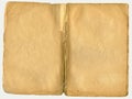 Old book open on both blank pages. Royalty Free Stock Photo