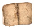 Old book open on both blank pages. Royalty Free Stock Photo