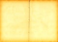 Old book open on both blank pages (scan). Royalty Free Stock Photo