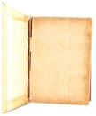 Old book open isolated Royalty Free Stock Photo