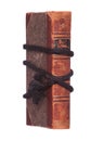Old book protected with black rope Royalty Free Stock Photo