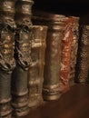Old Book shell with Books Old Times. Secret Maps and Papers Royalty Free Stock Photo