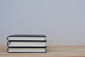 Old book on wood desk. Royalty Free Stock Photo