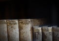 The old books of an ancient library Royalty Free Stock Photo