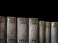 The old books of an ancient library Royalty Free Stock Photo