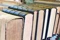 Old books at flea market Royalty Free Stock Photo