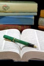 Old Books And Fountain Pen Royalty Free Stock Photo