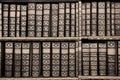 Old books in the Library of Stift Melk, Austria. Royalty Free Stock Photo