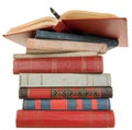 Old books and pen Royalty Free Stock Photo
