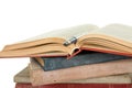 Old books and pen Royalty Free Stock Photo