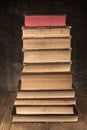 Old Books Pile On Wood Royalty Free Stock Photo