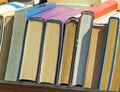 Old books in a row outdoor Royalty Free Stock Photo