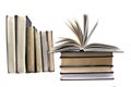 Old books on white background. Royalty Free Stock Photo