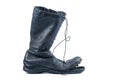 Old boot isolated on the white background Royalty Free Stock Photo